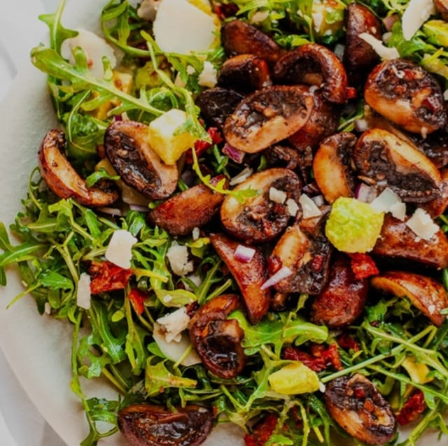 Organic Oyster Mushroom Salad.