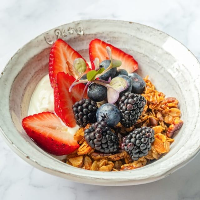 Homemade Granola with Yogurt.