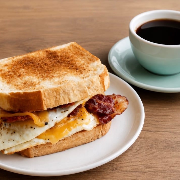 Breakfast Sandwich + Hot Coffee.