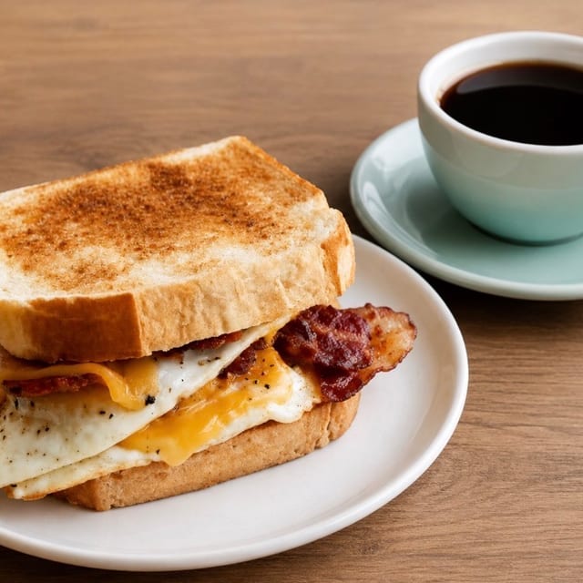 Breakfast Sandwich + Hot Coffee.
