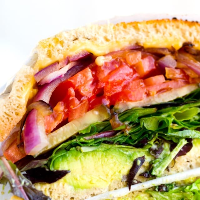 Ultimate Avocado Veggie Sandwich.