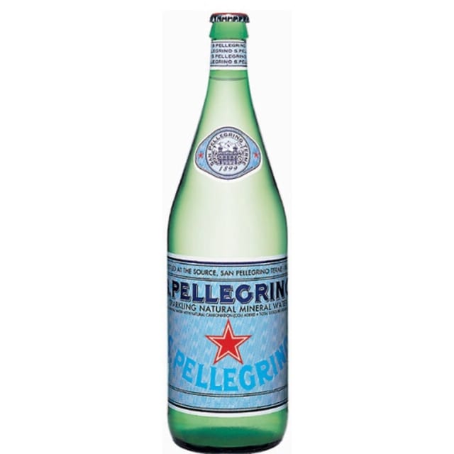 Sanpellegrino sparkling water.